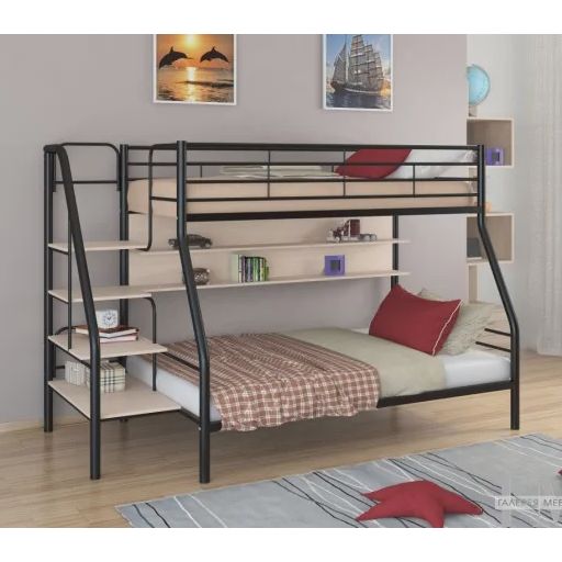 Двухъярусная кровать «Толедо 1П», с полками